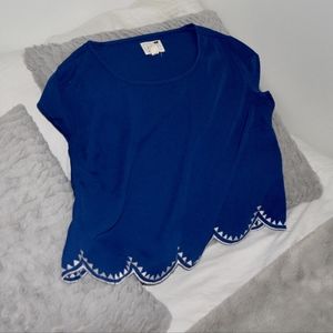Scalloped blouse